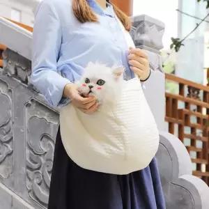 고양이 강아지 데일리 캔버스 반려견 슬링백 가방