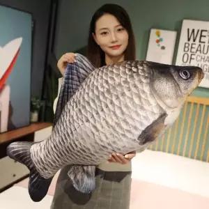 물고기 인형 잉어 봉제인형 민물고기 쿠션 낚시소품 베개쿠션 장식품 붕어