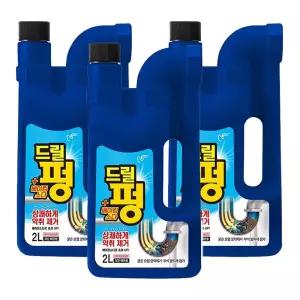 피죤 드릴펑 2L 3개 배수관클리너 청소솔 추가구성