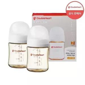 더블하트 3세대 젖병 PPSU 160ml 2개 젖꼭지미포함 GST MNS