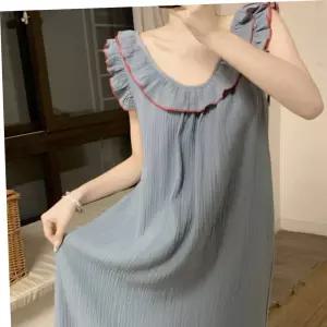 슬리브리스 프릴원피스 지지미롱원피스 F006819_(빅사이즈까지)