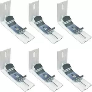 AuRiver 6개 수직 블라인드 L 브래킷 클립 헤드레일 너비 1-1/2 38mm 외부 장착용 3인치 길이