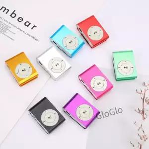 새로운 미니 MP3 플레이어 휴대용 USB 음악 미디어 화려하고 세련된 디자인 클립형 TF 카드 지원