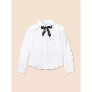 [BEANPOLE KIDS] [Essential] 여아 옥스포드 셔츠 & 리본타이 세트  화이트 (BI6764GE11)