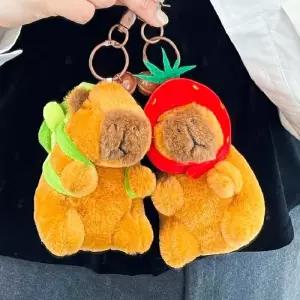 [주식회사 크리에이티브크루]카피바라 키링 인형 [Capybara 가방 열쇠 고리 백팩 귀여운 캐릭터 봉제 애착