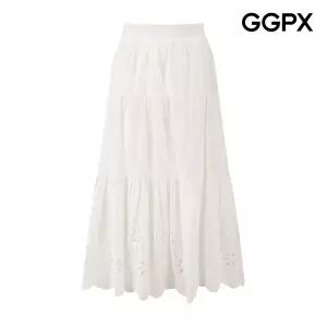 꽃 펀칭 레이스 롱 스커트 GQ5SK009F1375637