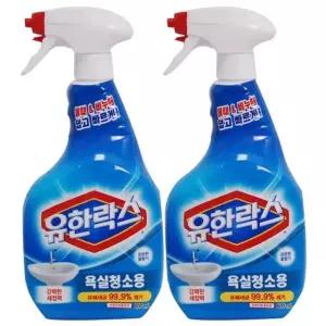 유한락스 욕실청소용 세정제 600ml 2입 화장실 세척 본품 세제 곰팡이제거