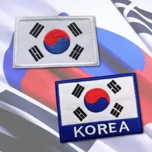 국기 스티커 와펜 한국 국기 국기상징패치 가방패치 데코와펜 국기와펜 의류부착국기패치