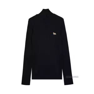 메종키츠네 라벨루쏘 FW24 여성 베이비폭스 패치 니트탑 NW00807KT1091 P199