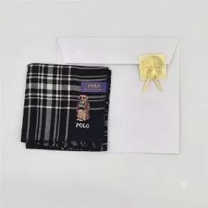 [폴로]랄프로렌 곰돌이자수 체크 타월손수건 bearcheck-1