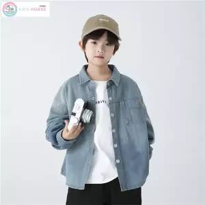 키즈목마 간절기 남아 주니어 데일리 청셔츠 아우터 긴팔 셔츠 봄 가을 청남방 713