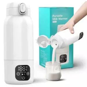 휴대용 우유병 워머 500ML 온수병 신생아 여행용 316L 스테인리스 스틸 보온병 및 히터