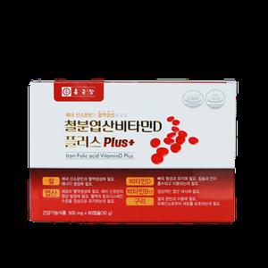 철분엽산비타민D 플러스 500mg 60캡슐