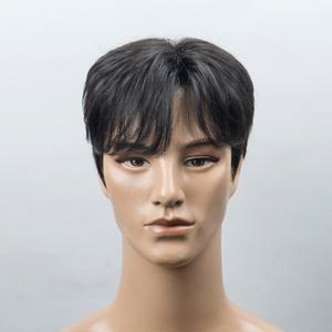 애즈펌 남자 통가발 수제 인모 가발
