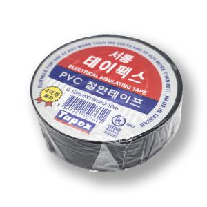 서통 테이팩스 전기 테이프 PVC 절연 19mm x 10M 검정색 흑색