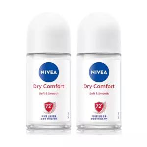 니베아 데오드란트 롤온 드라이 컴포트 50ml X 2개 임박특가 / 땀 냄새 억제 은은한 바디 향수 데오도란트
