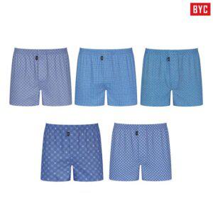 [BYC] 남성 순면 데일리 트렁크팬티 (5매입) 6015 박서 사각