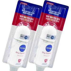 니베아 데오드란트 롤온 드라이 컴포트 50ml x2개 은은한 파우더향 c2