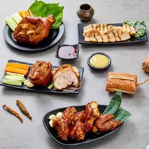 인기모듬 4종 족보세트 (통족발 돈학 750g + 순살족발 400g + 통삼겹보쌈 400g + 미니족발 500g 내외 선물세트 