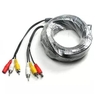 CCTV 케이블 20m - 2RCA + DC 5.5 검정색/케이블선/연결/카메라/영상/연결선/CCTV선/전선/동축/젠더/단자