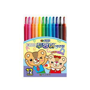 지구 투명이 색연필 12색(샤프식)