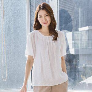 이브바바 여름 쿨 인견 링클 반팔 블라우스 중년여성 엄마 옷