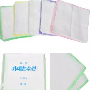 심플 베이직 데일리 유아 아동 순면 가제수건 10매 1세트/수건/손/가제/거즈/면/대나무/고급/엠보/손수건
