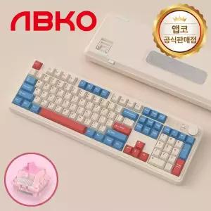 앱코 AF108PRO ABKO x SOAI 콜라보 3모드 기계식 키보드 코랄 블루 소복눈축