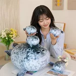 고품질 5마리 하프물범 가족 인형 물개 물범 수달 모찌 대형 인형 안고자는 쿠션 바디필로우 WFNU7MF