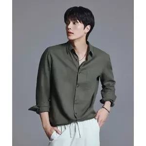 POLHAM 남성 컴포트 린넨 긴팔 셔츠_PHG2WC1080