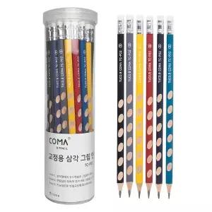 투코비 코마 삼각 그립 교정연필 B 세트 TC-P02 혼합색상 36개