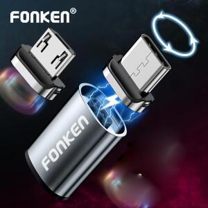 FONKEN USB 케이블 마그네틱 어댑터 화웨이 용 마이크로 유형 C 충전기 커넥터 Samsung Usbc 3 in 1 변환기