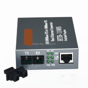 HTB-1100S 광학 미디어 컨버터 10Mbps 100Mbps RJ45 단일 모드 이중 광섬유 SC 포트 25km 1개 2개