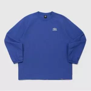 엄브로 긴팔티 NQK UQ111CWT25-BLU 아치 레터링 피스테 BLUE