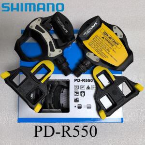 시마노 PD-R550 SPD-SL 로드 페달, 넓은 접촉면과 조절 가능한 장력으로 쉽게 착용 사이클링 부품