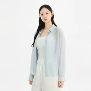 [스타필드 고양 로엠] [RE] [올데이셔츠] 시스루 스트라이프 셔츠(RMYWG26R12) RMYWG37R17