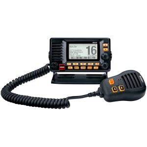 UNIDEN UM725BK MARINE VHF 라디오 미국 전역 캐나다 국제 해양 채널 1W 25W 전송 전력 동급 최대 LCD 화면 NOAA 날씨 채널 경고 스피커 마이크 IPX8 방수