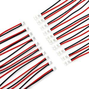 배터리 JJRC H36 H67 블레이드 인덕터 E010용 10쌍 JST-PH 2.0 2핀 남녀 커넥터 소프트 실리콘 케이블 10CM