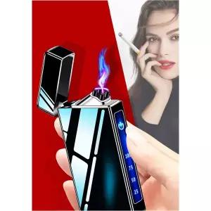 USB 충전식 더블 아크 플라즈마 라이터 전기 방풍 가스 캠핑 야외 선물 소품