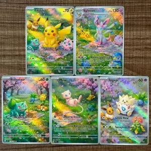 포켓몬 PTCG 카드 실베온 뮤 벌바사우르 토게피 벚꽃 피크닉 스타일 컬렉션 창의력 홀로 선물
