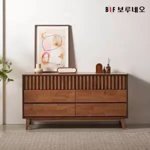 앳홈 브람스 러버우드 원목 3단 1500 와이드 서랍장