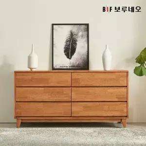 앳홈 다빈치 러버우드 원목 3단 1500 와이드 서랍장