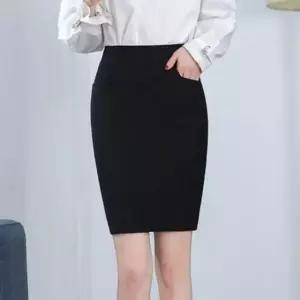 여성 뒷트임 오피스 정장 스커트 밴딩 스판 치마