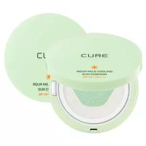김정문알로에 쿨링 선쿠션 아쿠아 마일드 온가족 (SPF50+ PA++++) 25g X 2개 MNS
