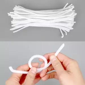 쉬스즈 트리만들기 모루 미술 공예재료 흰색 100개입 핸드 30cm