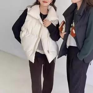 [셀러허브 패션]심플한 겨울용 여성 조끼 따뜻한 경량 데일리 점퍼 (51493989)