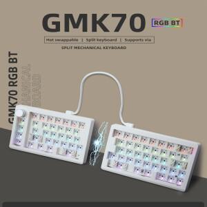 스플릿 타입 맞춤형 게이밍 기계식 키보드 키트, 핫 스왑 가능 개스킷, 인체공학 QMK/VIA 지원, GMK70