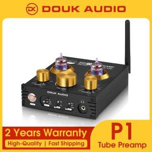 Douk 오디오 HiFi Bluetooth 5.0 JAN5725 튜브 진공 프리 앰프 USB DAC APTX 홈 스테레오 헤드폰