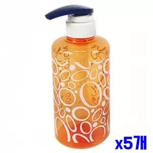 컬러 리필 펌프용기 500ml-색상랜덤 x5개