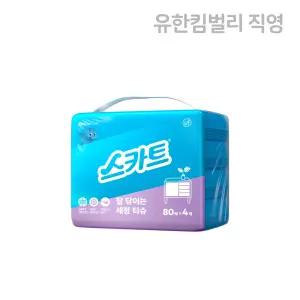 스카트 잘닦이는 세정티슈 80매 4입, 1개